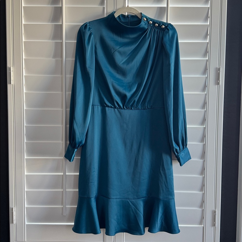 Maggy London Blouson Sleeve Flounce Dress